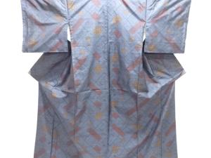 幾何学模様織出し本場泥大島紬着物